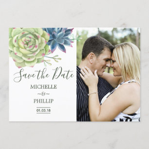 Watercolor Desert Cactus Succulents Save the Date