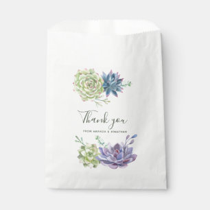 Watercolor Desert Cactus Succulents Wedding Favour Bags