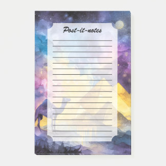 Watercolor Desert Galaxy Camel Pyramid Travel Post-it Notes