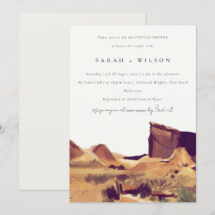 Watercolor Desert Landscape Couples Shower Invite