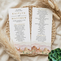 Watercolor Desert Range Wedding Suite - Program