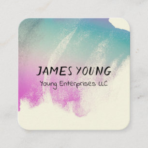 watercolor design custom business card