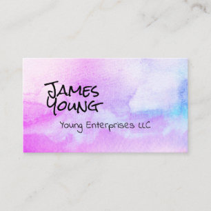 watercolor design  custom business card