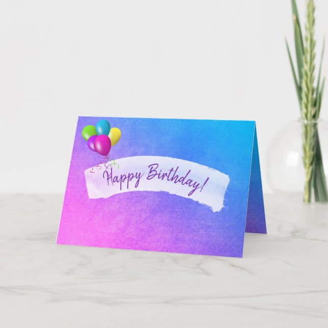 watercolor design for happy birthday card (Front)