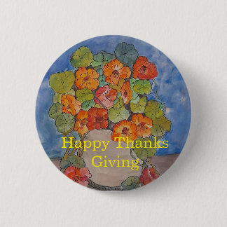WaterColor design for thanks giving 6 Cm Round Badge