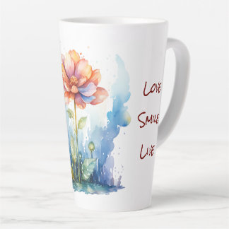 Watercolor design  latte mug
