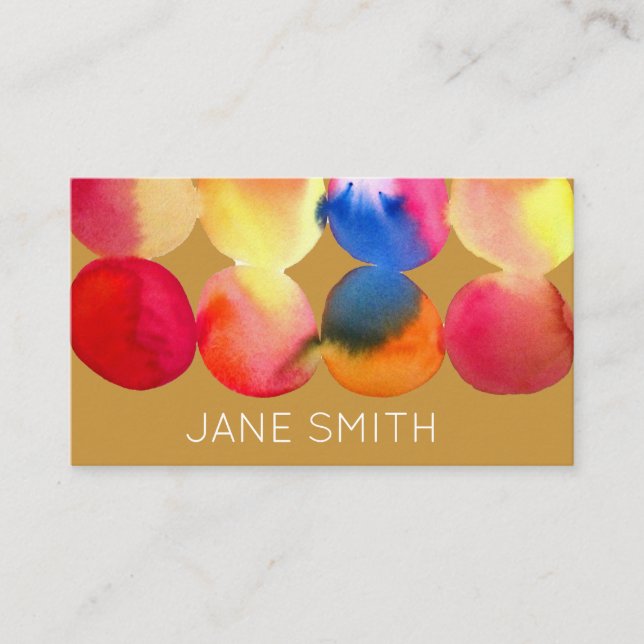 Watercolor design modern stylish creative industry business card (Front)