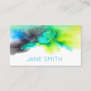 Watercolor design modern stylish creative industry business card