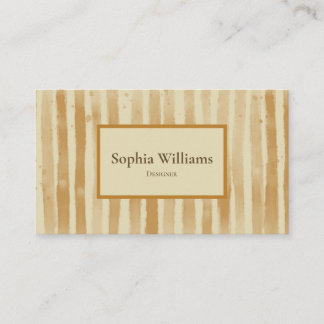 Watercolor Designer Light Brown Chic Business Card