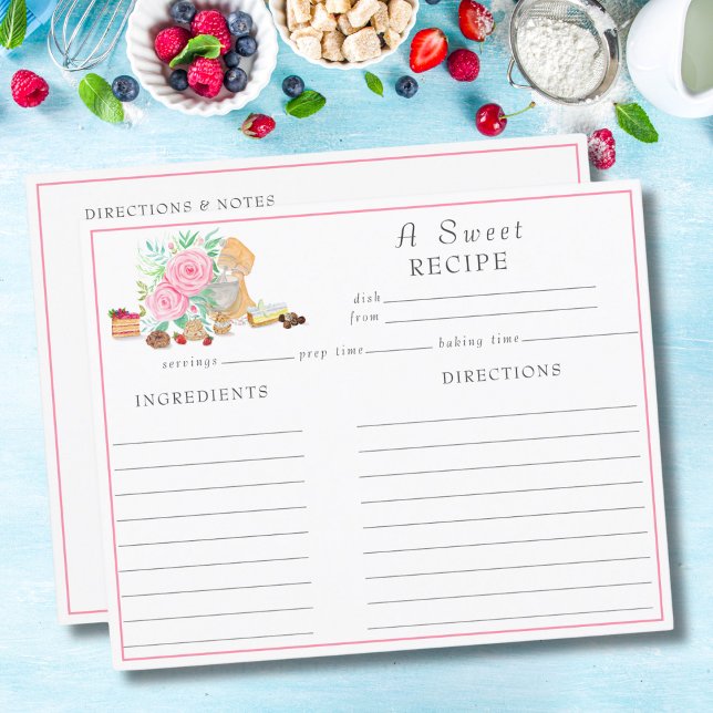 Watercolor Desserts With Mixer And Roses Recipe (Creator Uploaded)