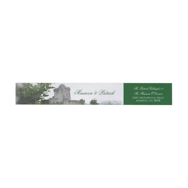 Watercolor Destination: Ireland Wrap Around Label (Individual)