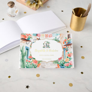 Watercolor Destination   Mexico Villa Wedding Guest Book