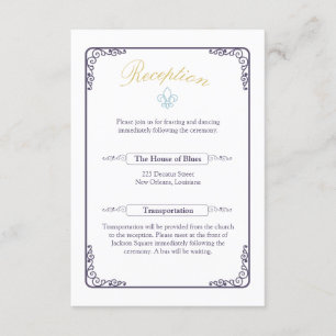 Watercolor Destination: New Orleans Reception Enclosure Card