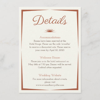 Watercolor Destination: Romantic Desert Details Enclosure Card