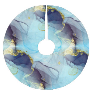 Watercolor Diaphonous Chic Elegant Brushed Polyester Tree Skirt