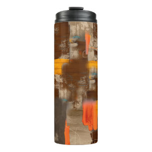 watercolor digital background pattern on backgroun thermal tumbler