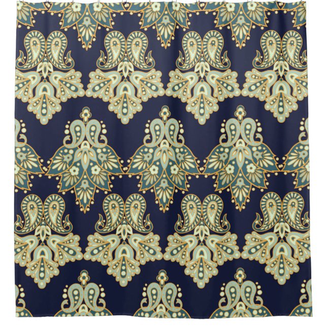 watercolor digital background pattern on textures  shower curtain (Front)