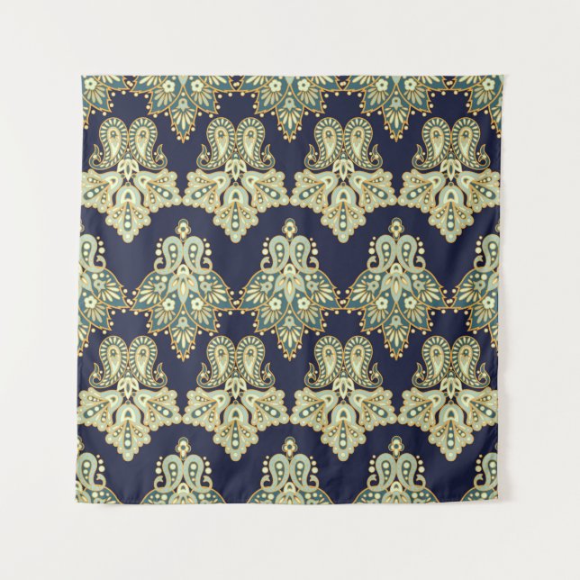 watercolor digital background pattern on textures  tapestry (Front)