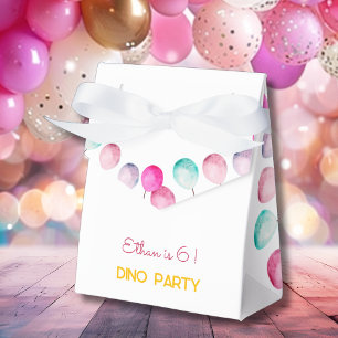 Watercolor Dino party kids birthday  Favour Box
