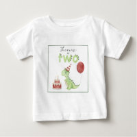 Watercolor Dinosaur 2nd birthday