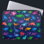 Watercolor Dinosaur Alphabet Colourful Dino Kids Laptop Sleeve<br><div class="desc">Watercolor Dinosaur Alphabet Colourful Dino Kids Pattern. Dinosaur for each letter of the alphabet in a colourful watercolor silhouette.</div>