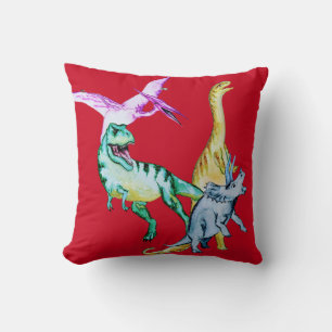 Watercolor Dinosaur Kids Cushion