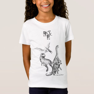 Watercolor Dinosaur Kids Romp and Roar T-Shirt