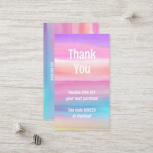 Watercolor Discount Card
