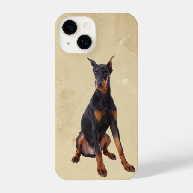 Watercolor Doberman Pincher Dog Pet Animal  iPhone Case (Back)