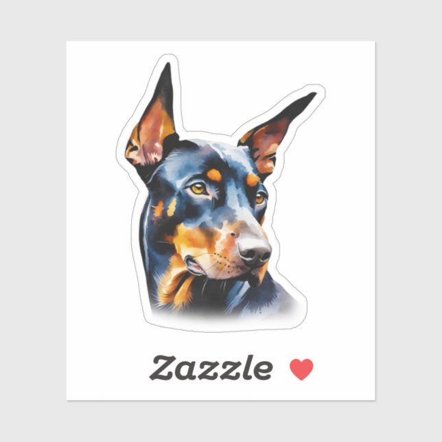 Watercolor Doberman Pinscher (Sheet)