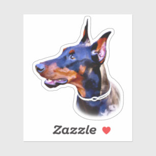 Watercolor Doberman Pinscher