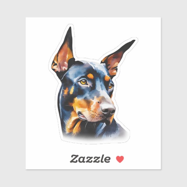 Watercolor Doberman Pinscher (Sheet)