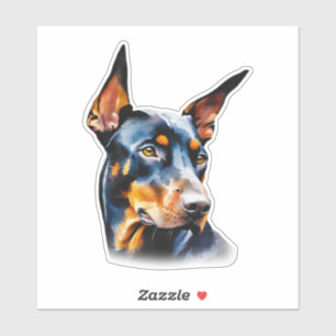 Watercolor Doberman Pinscher