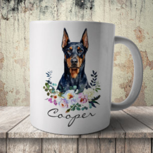 Watercolor Doberman Pinscher Coffee Mug