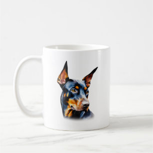 Watercolor Doberman Pinscher Coffee Mug