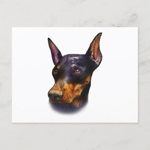 Watercolor Doberman Pinscher  Postcard