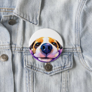 watercolor Dog 7.5 Cm Round Badge