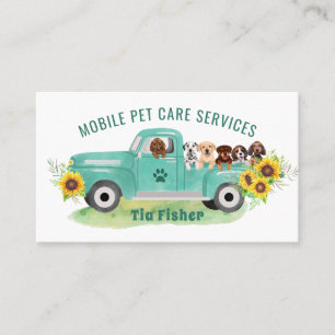 Watercolor Dog Breeds Pet Groomer Business Card