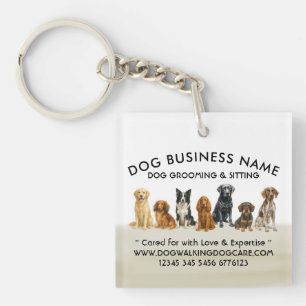 Watercolor Dog Breeds Puppy Key Ring