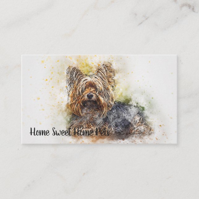 Watercolor Dog Business Card (Front)