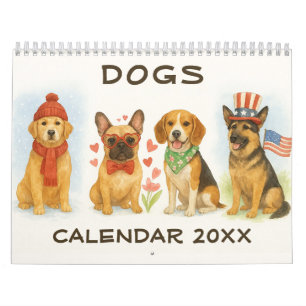 Watercolor Dog Calendar