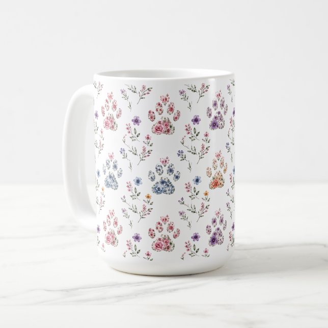 Watercolor Dog & Cat Lover Coffee Mug (Front Left)