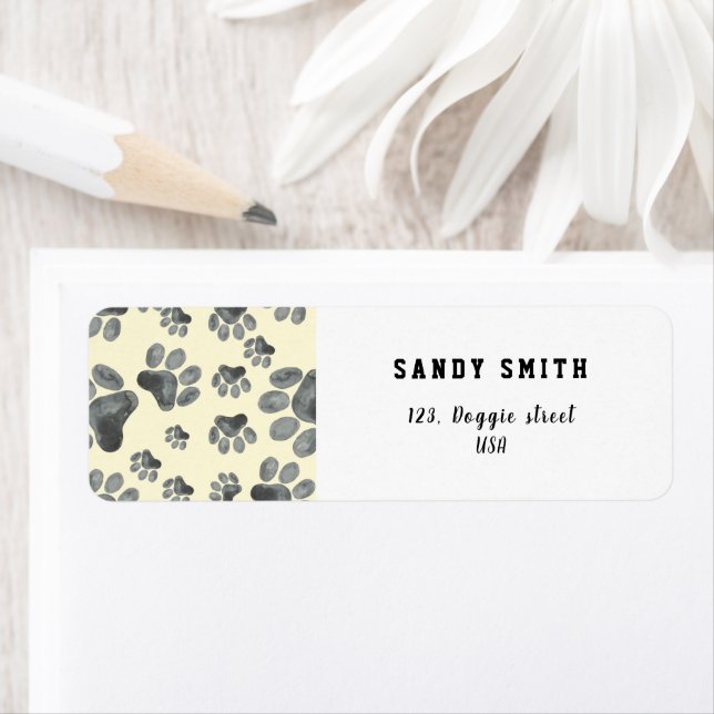 Watercolor dog paw pattern  (Insitu)