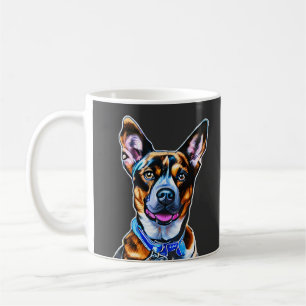 Watercolor Dog Portrait Hand Painted, Isolated Dog Coffee Mug