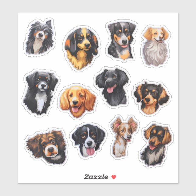 Watercolor Dog Scrapbook Stationery (Sheet)
