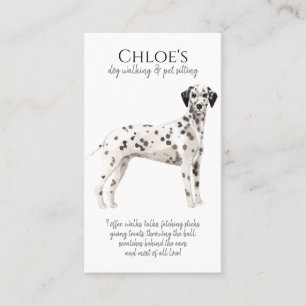 Watercolor Dog Walker Pet Sitter Business Card