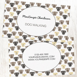 Watercolor Dog Walking Business Card