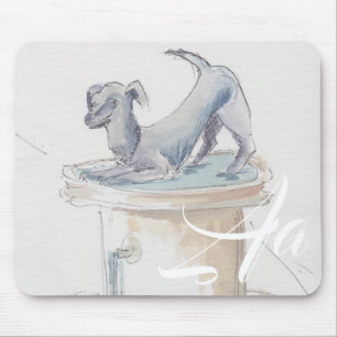 Watercolor Doggie Mouse Mat