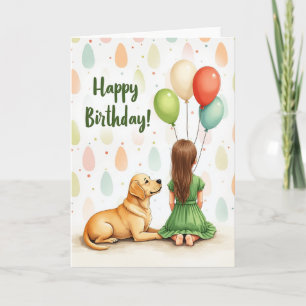Watercolor Dogs Birthday Card