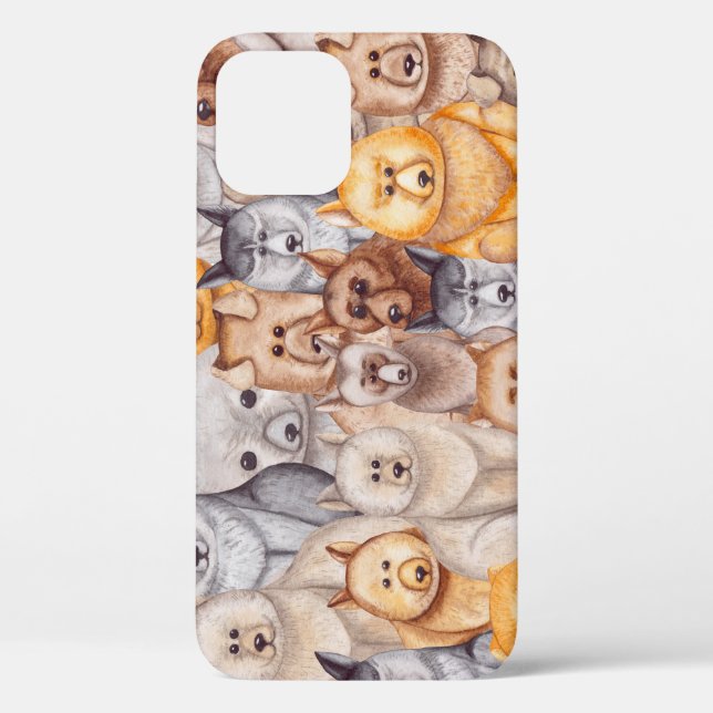 Watercolor Dogs: Whimsical Seamless Fun Case-Mate iPhone Case (Back)